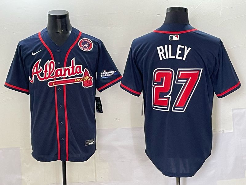 Men Atlanta Braves #27 Riley Drak Blue Nike 2025 MLB Jersey style 07->atlanta braves->MLB Jersey